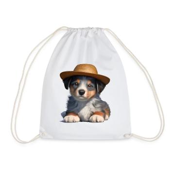 Chiot Berger Australien Propriétaire Chien - Sac de sport léger - blanc - Devant