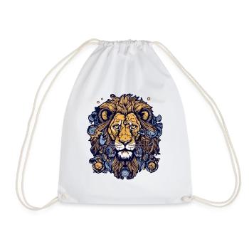 Kitu the lion - Drawstring Bag - white - Front
