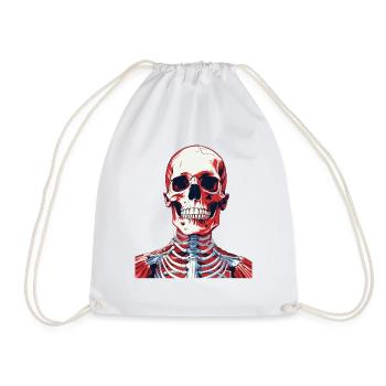 Skeleton - Drawstring Bag - white - Front
