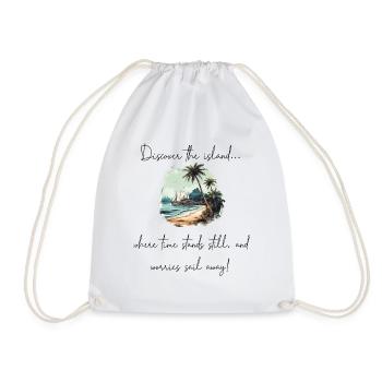Discover the island - Drawstring Bag - white - Front