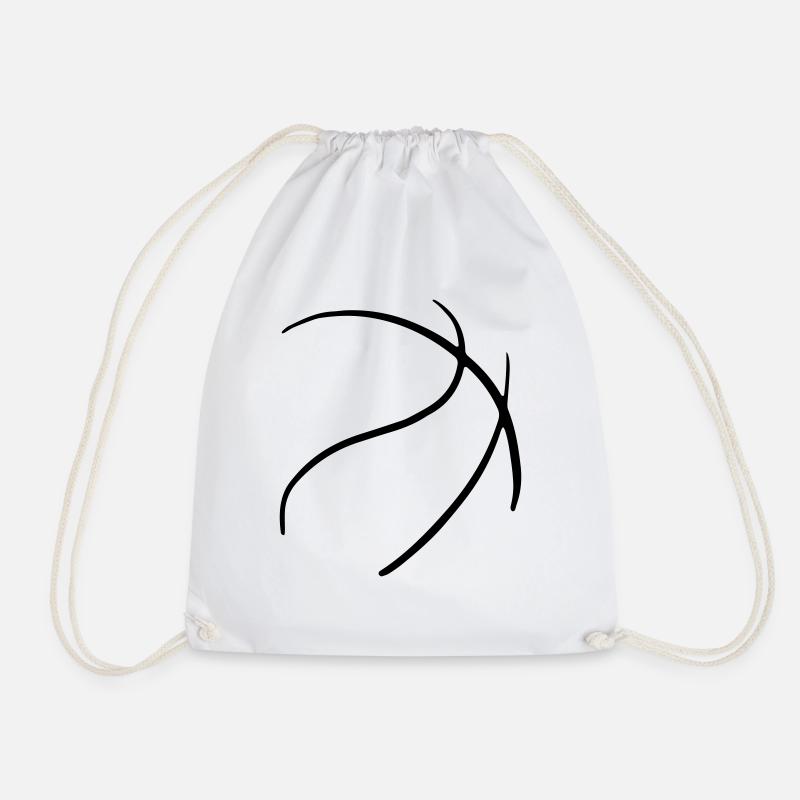 Basketball 12 - Drawstring Bag - white