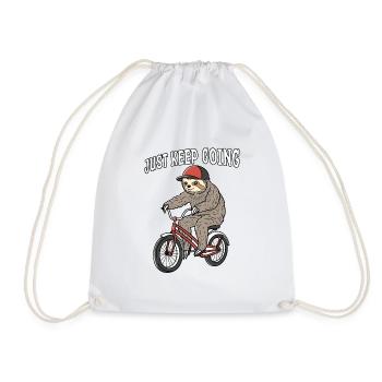 Keep Going Sloth - Drawstring Bag - white - Front