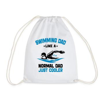 swimming Dad Like A Normal Dad Just Cooler - Sac de sport léger - blanc - Devant