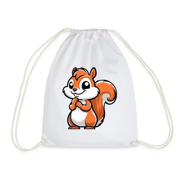Petit écureuil effronté - Sac de sport léger - blanc - Devant