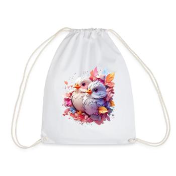 Vogel Bird V1 24 04 - Drawstring Bag - white - Front