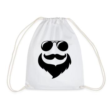 Lunettes de soleil Moustache - Sac de sport léger - blanc - Devant