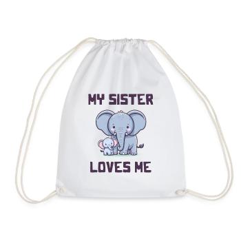 Ma sœur m’aime - Dictons de bébé - Meine Schweste - Sac de sport léger - blanc - Devant