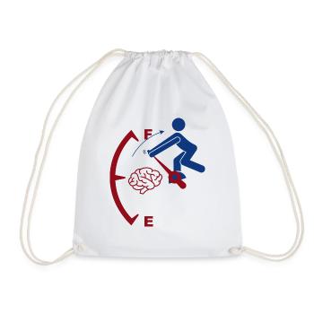 « Carburant cerveau chargé » - Sac de sport léger - blanc - Devant
