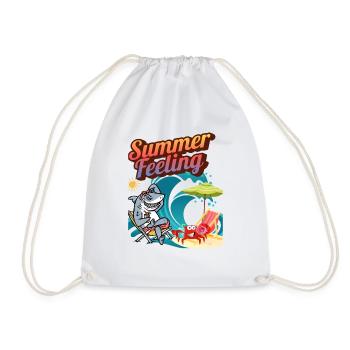 "Summer Feeling" - Turnbeutel - Weiß - Vorne