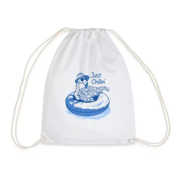 Summer Flamingo - Drawstring Bag - white - Front