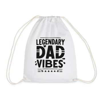 Legendary Dad Vibes - Drawstring Bag - white - Front