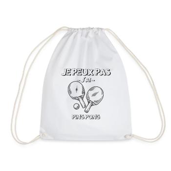 J peux j ai ping pong - Sac de sport léger - blanc - Devant