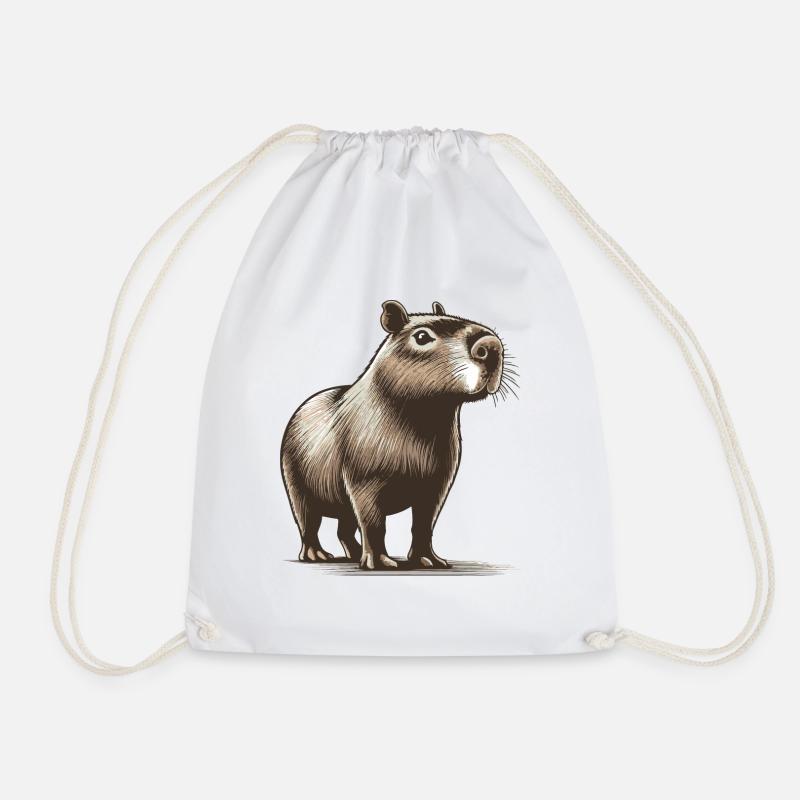Capybara - Turnbeutel - Weiß