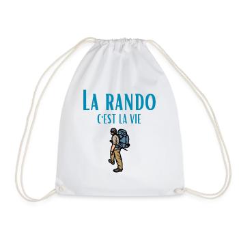 Hiking is life. Humour, passion, hiking - Drawstring Bag - white - Front