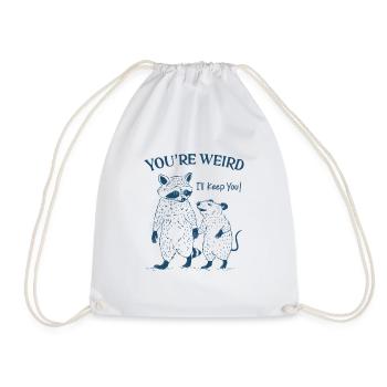 You Are Weird - Drawstring Bag - white - Front