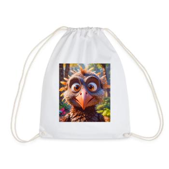 animaux africains super mignons – Vautour - Sac de sport léger - blanc - Devant