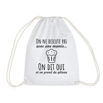 Cadeau pour mamie : On ne discute pas,humour,Drôle - Sac de sport léger - blanc - Devant