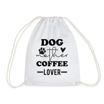 Dog mother coffee lover - Turnbeutel - Weiß - Vorne