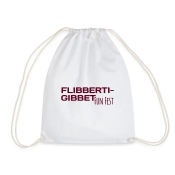 Flibbertigibbet Fun fest - Drawstring Bag - white - Front