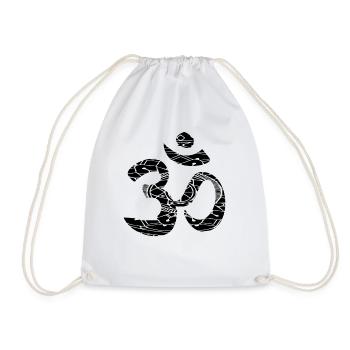 Mantra Ganesha, mantra OM, symbole AUM, yoga - Sac de sport léger - blanc - Devant