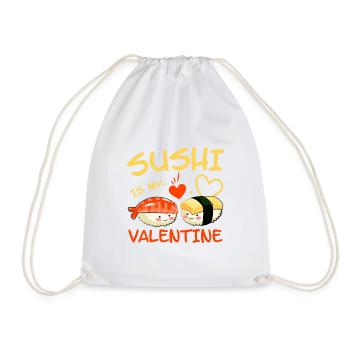 Sushi is my Valentine funny saying cute kawai gift - Turnbeutel - Weiß - Vorne