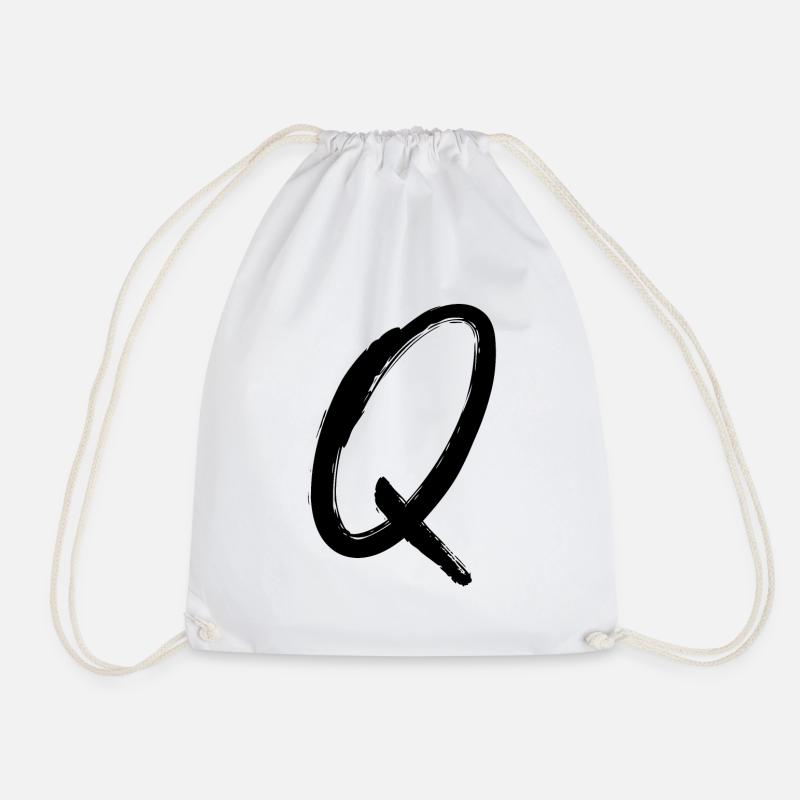 Buchstabe Q - Turnbeutel - Weiß