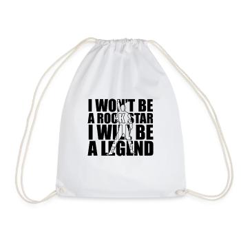 i won't be a star i will be a legend - Turnbeutel - Weiß - Vorne