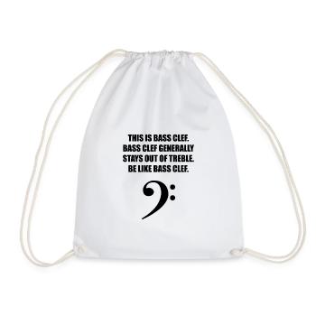 This is Bass clef for the best bassist bass player - Turnbeutel - Weiß - Vorne