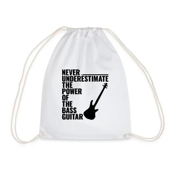 NEVER UNDERESTIMATE THE POWER OF THE bass guitar - Turnbeutel - Weiß - Vorne