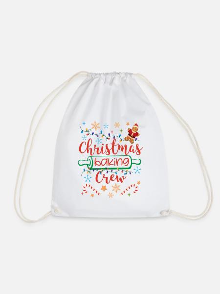 Funny Gingerbread Christmas Cookie Baking Crew - Turnbeutel - Weiß