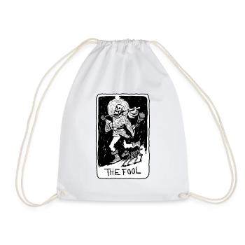 The Fool Skeleton With Dog Tarot Card - Turnbeutel - Weiß - Vorne