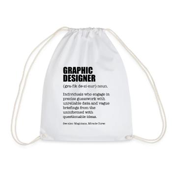 Graphic Designer Funny Dictionary Definition - Turnbeutel - Weiß - Vorne