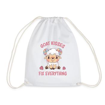 Spreading Love Laughter Goat Kisses Fix Everything - Turnbeutel - Weiß - Vorne