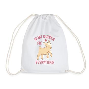 Spreading Love Laughter Goat Kisses Fix Everything - Turnbeutel - Weiß - Vorne