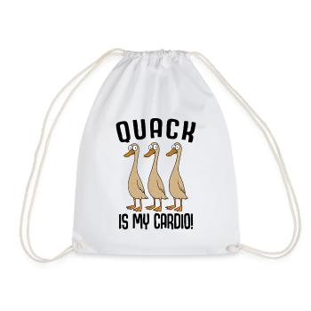 Running Duck Duck Running Duck Quack est mon cardio - Sac de sport léger - blanc - Devant
