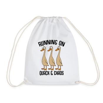 Duck mom duck dad duck breeding duck breeding ducks breed - Drawstring Bag - white - Front