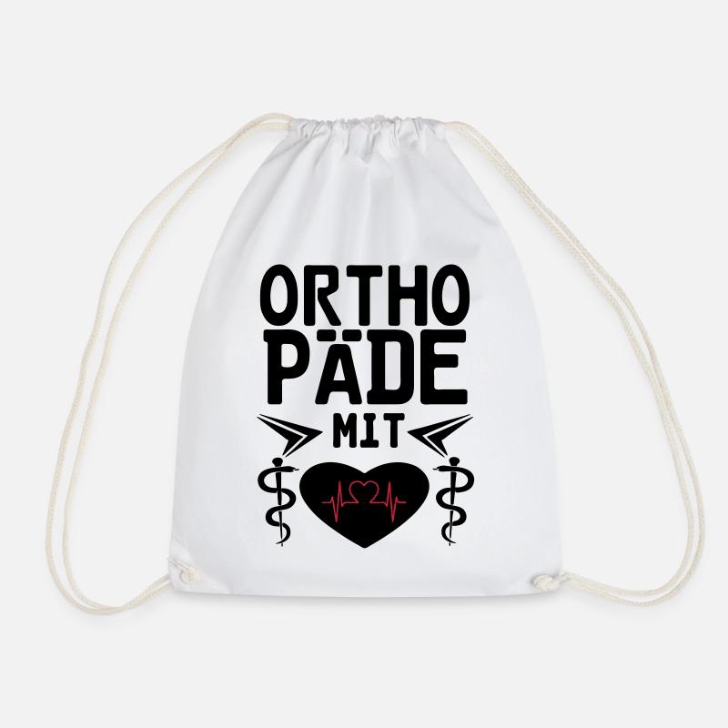 Orthopäde mit Herz Geschenk - Turnbeutel - Weiß