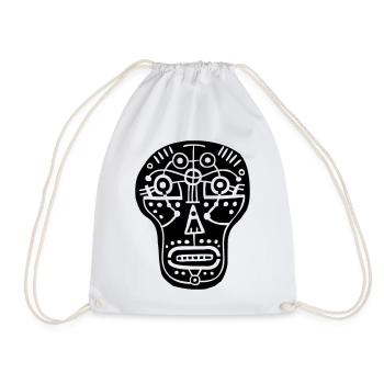 Totenkopf I t-shirt - Drawstring Bag - white - Front
