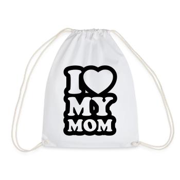 I love my mom - J'aime ma maman - Sac de sport léger - blanc - Devant