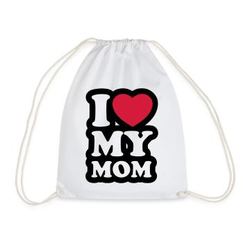I love my mom - J'aime ma maman - Sac de sport léger - blanc - Devant