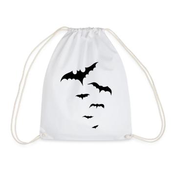 Halloween Fledermäuse, bats - Drawstring Bag - white - Front