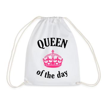 Queen of the day - Drawstring Bag - white - Front