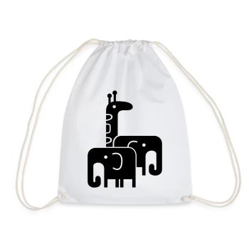 animaux - Sac de sport léger - blanc - Devant