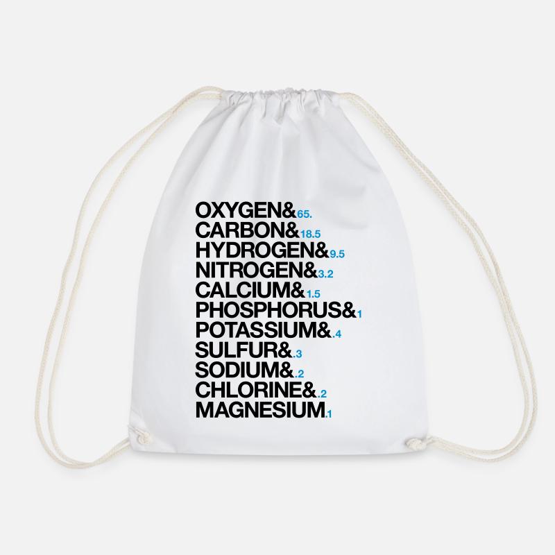 éléments du corps humain - Sac de sport léger - blanc