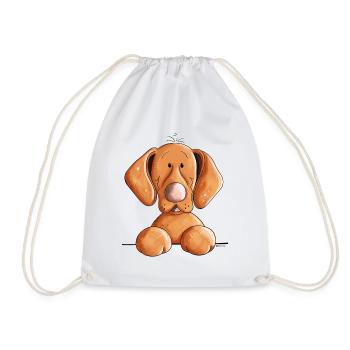Abenteuerlustiger Vizsla - Turnbeutel - Weiß - Vorne