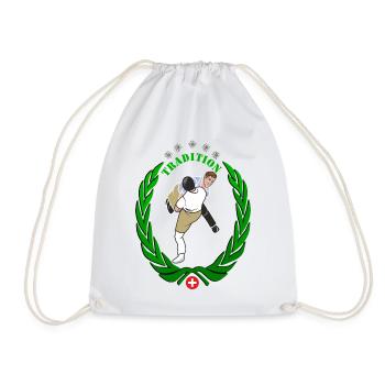 Swiss national sport Tradition - Drawstring Bag - white - Front