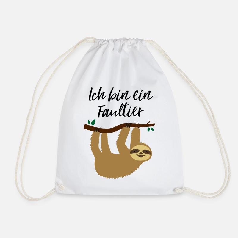 Ich bin ein Faultier - Turnbeutel - Weiß