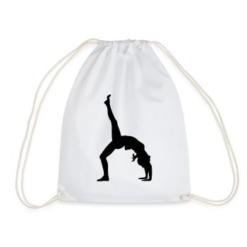 Gymnastics dancer - Drawstring Bag - white - Front