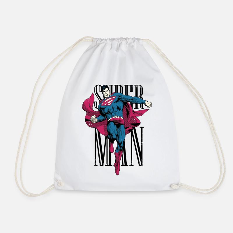 Superman Vintage - Drawstring Bag - white