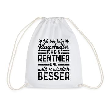 Rentner Klugscheißer - Turnbeutel - Weiß - Vorne